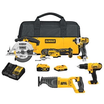 DEWALT 20V MAX Cordess 5-Tool Combo Kit